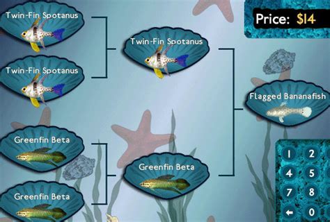 These combinations of fish results in a Twin-Fin Fruitfish The Twin-Fin Fruitfish is used in the following breeding combinations. . Fish tycoon breeding chart